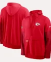Kansas City Chiefs Sideline Nike Red Hoodie Back