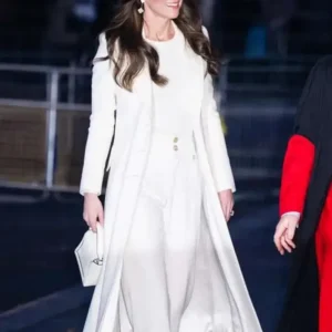 Kate Middleton Christmas Carol White Coat