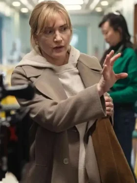 Kate Winslet Goodbye June Wool Coat Front Look