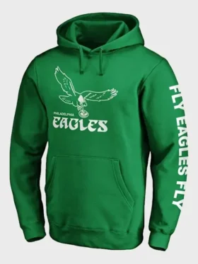 Kelly Green Eagles Hoodie Front Look