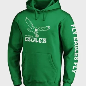Kelly Green Eagles Hoodie Front Look