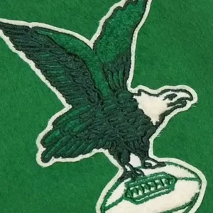 Kelly Green Philadelphia Eagles Vintage Varsity Jacket Logo