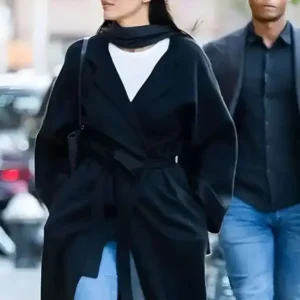 Kendall Jenner NYC Soho Black Wool Coat