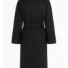 Kendall Jenner NYC Soho Black Wool Coat Back look