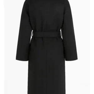 Kendall Jenner NYC Soho Black Wool Coat Back look