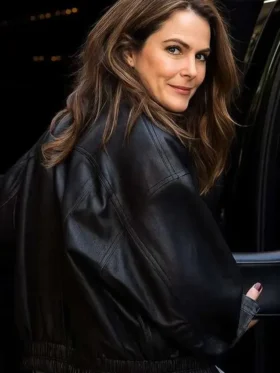 Keri Russell The Diplomat S03 Black Leather Jacket
