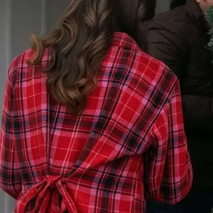 Kimberley Sustad Merry Christmas Ted Cooper Plaid Coat