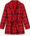 Kimberley Sustad Merry Christmas Ted Cooper Plaid Coat Front Look