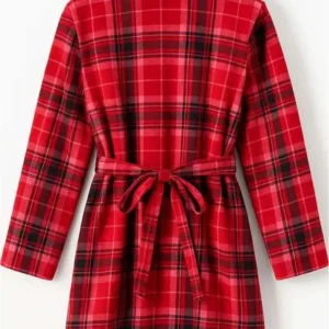 Kimberley Sustad Merry Christmas Ted Cooper Plaid Coat Back Look
