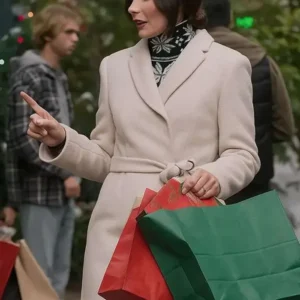 Kimberley Sustad Merry Christmas Ted Cooper White Coat Front Look