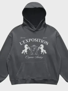 L’Exposition Hoodie Grey Color