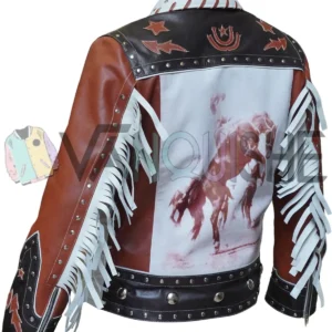 Lainey Wilson Western Leather Jacket Back Look