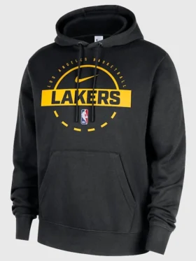 Lakers Nike 202526 Practice Club Hoodie Back