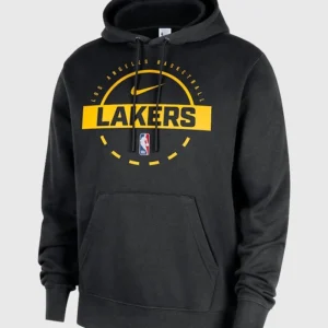 Lakers Nike 202526 Practice Club Hoodie Back
