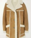 Lana Lang Cushing Suede Leather Coat Front Look