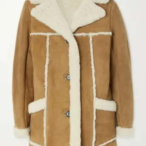 Lana Lang Cushing Suede Leather Coat Front Look