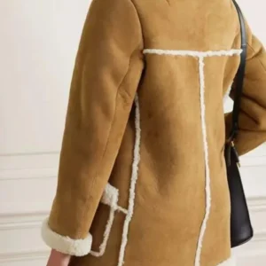 Lana Lang Cushing Suede Leather Coat Back Look