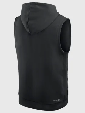 Las Vegas Raiders Black Sleeveless Hoodie