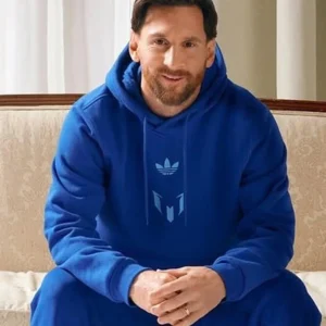 Lionel Messi Adidas Blue Hoodie Back