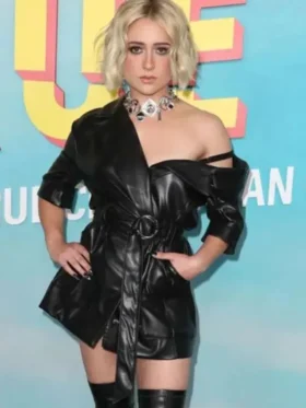 Lizze Broadway Based on a True Story Event Black Leather Coat