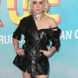 Lizze Broadway Based on a True Story Event Black Leather Coat