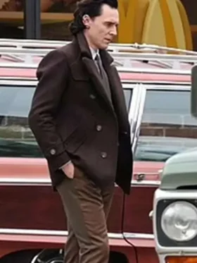 Loki S02 Tom Hiddleston Brown Peacoat