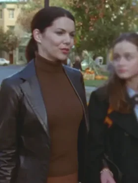 Lorelai Gilmore Gilmore Girls Black Leather Blazer