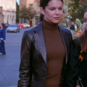 Lorelai Gilmore Gilmore Girls Black Leather Blazer