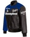 Los Angeles Dodgers 2025 World Series Champions Leather Jacket Back