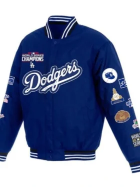 Los Angeles Dodgers World Series Champions Blue Jacket Back