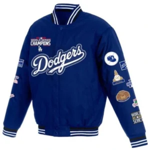 Los Angeles Dodgers World Series Champions Blue Jacket Back