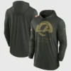 Los Angeles Rams 2025 Salute to Service Hooded Long-Sleeve T-Shirt