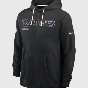 Los Angeles Rams Black Hoodie Front