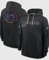 Los Angeles Rams Black Hoodie Back
