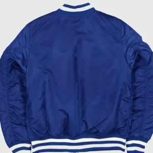 Los Angeles Rams New Era × Alpha Industries MA-1 Bomber Jacket Back Look