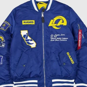 Los Angeles Rams New Era × Alpha Industries MA-1 Bomber Jacket