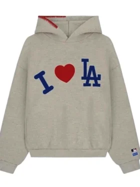 Madhappy x Dodgers I Love LA Grey Hoodie Front