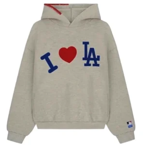 Madhappy x Dodgers I Love LA Grey Hoodie Front