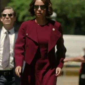 Mae Silver Boston Blue Maroon Jacket