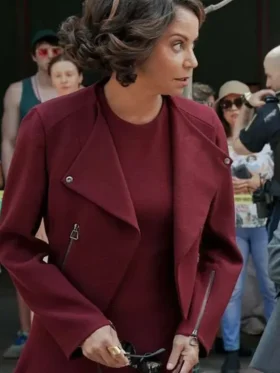 Mae Silver Boston Blue Maroon Jacket