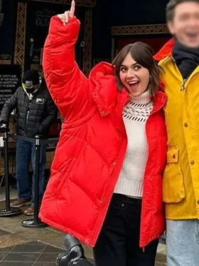 Margot Cat Person 2023 Red Puffer Jacket