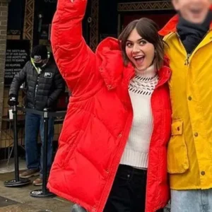 Margot Cat Person 2023 Red Puffer Jacket