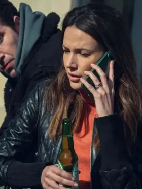 Maya Stern Fool Me Once S01 Black Leather Jacket