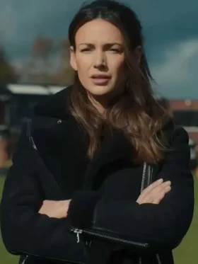 Maya Stern Fool Me Once S01 Shearling Leather Jacket Front Look