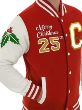 Merry Christmas Varsity Jacket Front Look