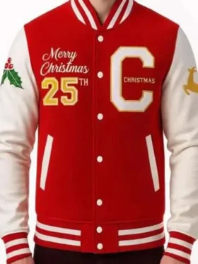 Merry Christmas Varsity Jacket Front Look