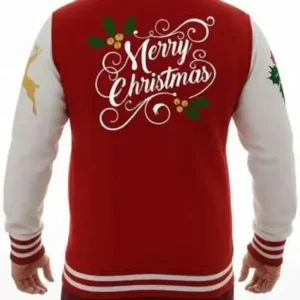 Merry Christmas Varsity Jacket Back Look