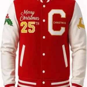 Merry Christmas Varsity Jacket Front Look