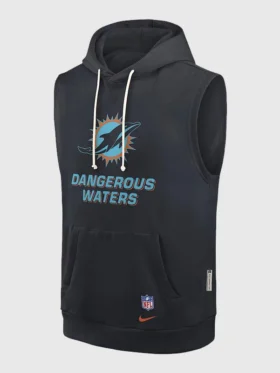 Miami Dolphins Dangerous Water Sleeveless Hoodie Back