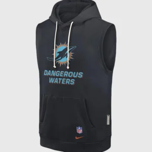 Miami Dolphins Dangerous Water Sleeveless Hoodie Back